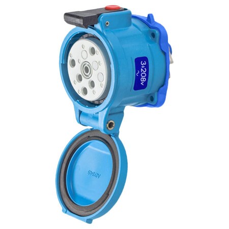 Meltric Pin & Sleeve Receptacle, 50 A, 208V AC, Three Phase, 3 Pole, Screw Terminals Wire Connection Type 31-34233-K16-972